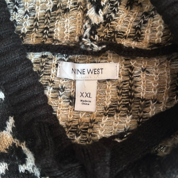 Nine west leopard print hooded sweater UEC size XXL - Picture 2 of 3